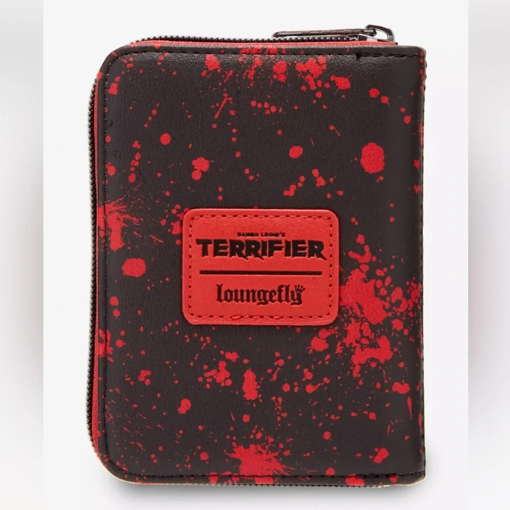 Loungefly Terrifier Art The Clown Splatter Mini Zipper Wallet